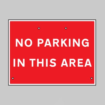 Re-Flex Sign - No Parking in this Area - TESTTTTT!!!!! 