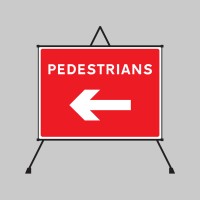 Fold Up Sign - Pedestrians Arrow Left / Right - TESTTTTT!!!!! 