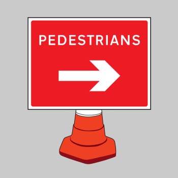 Pedestrians - Arrow Right - Cone Sign - TESTTTTT!!!!! Pedestrians - Arrow Right - Cone Sign - TESTTTTT!!!!!