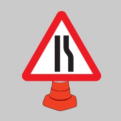 Road Narrowing Right - Cone Sign - TESTTTTT!!!!! Road Narrowing Right - Cone Sign - TESTTTTT!!!!!
