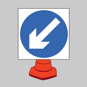 Keep Left - Cone Sign - TESTTTTT!!!!! Keep Left - Cone Sign - TESTTTTT!!!!!