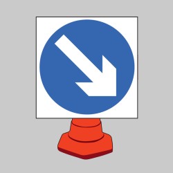 Keep Right - Cone Sign - TESTTTTT!!!!! Keep Right - Cone Sign - TESTTTTT!!!!!