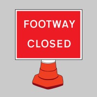 Footway Closed Cone Sign - TESTTTTT!!!!! 
