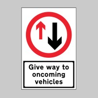 Give Way to Oncoming Traffic - Reflective Fold Up Sign - TESTTTTT!!!!! 
