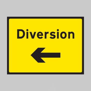 Diversion - Arrow Left - Class RA1 - Temporary - TESTTTTT!!!!! 