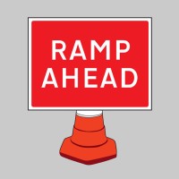 Ramp Ahead - Cone Sign - TESTTTTT!!!!! 