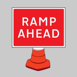 Ramp Ahead - Cone Sign - TESTTTTT!!!!! Ramp Ahead - Cone Sign - TESTTTTT!!!!!