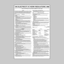 Electricity At Work Regulations 1989 - Poster - TESTTTTT!!!!! Electricity At Work Regulations 1989 - Poster - TESTTTTT!!!!!