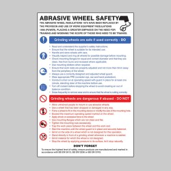 Abrasive Wheel Dangers & Precautions - Poster - TESTTTTT!!!!! Abrasive Wheel Dangers & Precautions - Poster - TESTTTTT!!!!!