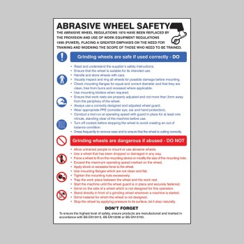 Abrasive Wheel Dangers & Precautions - Poster - TESTTTTT!!!!! Abrasive Wheel Dangers & Precautions - Poster - TESTTTTT!!!!!