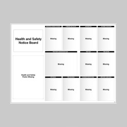 Site Notice Board with Doc Wallets (Health & Safety) - TESTTTTT!!!!! 
