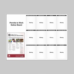 Site Notice Board with Doc Wallets (Permits to Work) - TESTTTTT!!!!! 