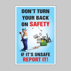 Don't Turn Your Back On Safety - Poster - TESTTTTT!!!!! Don't Turn Your Back On Safety - Poster - TESTTTTT!!!!!