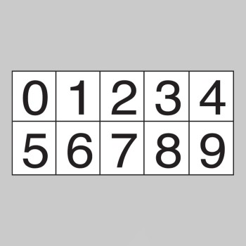 Black Cut Out Numbers 25mm Cap Height - TESTTTTT!!!!! 