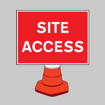 Site Access - Reflective Cone Sign - TESTTTTT!!!!! Site Access - Reflective Cone Sign - TESTTTTT!!!!!