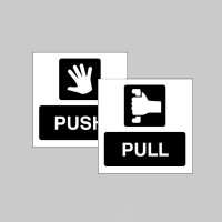 Push / Pull - Double Sided Window Sticker - TESTTTTT!!!!! 