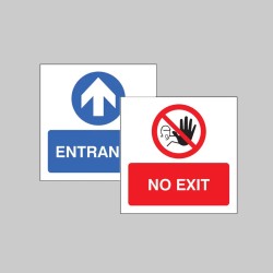 Entrance / No Exit - Double Sided Window Sticker - TESTTTTT!!!!! Entrance / No Exit - Double Sided Window Sticker - TESTTTTT!!!!!