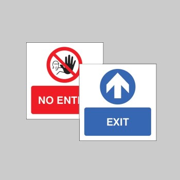 Exit / No Entry - Double Sided Window Sticker - TESTTTTT!!!!! Exit / No Entry - Double Sided Window Sticker - TESTTTTT!!!!!