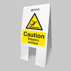 Caution - Slippery Surface - Lightweight Self Standing Sign - TESTTTTT!!!!! 