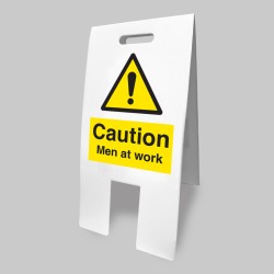 Caution - Men At Work - Lightweight Self Standing Sign - TESTTTTT!!!!! 