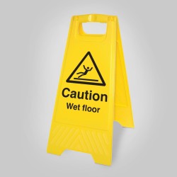 Caution - Wet Floor - Self Standing Floor Sign - TESTTTTT!!!!! 