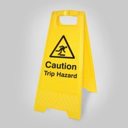 Caution - Trip Hazard - Self Standing Floor Sign - TESTTTTT!!!!! 