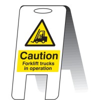 Caution - Forklift Trucks in Operating - Lightweight Self Standing Sign - TESTTTTT!!!!! Caution - Forklift Trucks in Operating - Lightweight Self Standing Sign - TESTTTTT!!!!!