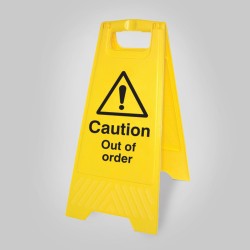 Caution - Out of Order - Self Standing Floor Sign - TESTTTTT!!!!! 