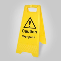Caution - Wet Paint - Self Standing Floor Sign - TESTTTTT!!!!! 