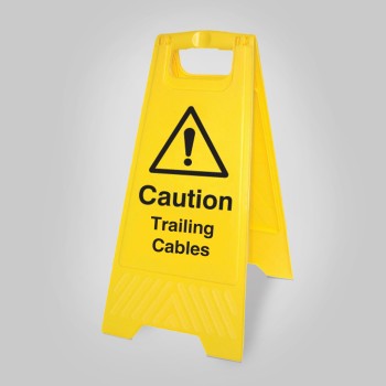 Caution - Trailing Cables - Self Standing Floor Sign - TESTTTTT!!!!! Caution - Trailing Cables - Self Standing Floor Sign - TESTTTTT!!!!!