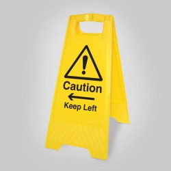 Caution - Keep Left / Right - Self Standing Floor Sign - TESTTTTT!!!!! 