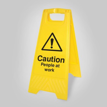 Caution - People at Work - Self Standing Floor Sign - TESTTTTT!!!!! Caution - People at Work - Self Standing Floor Sign - TESTTTTT!!!!!