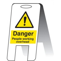 Danger - People Working Overhead - Lightweight Standing Folding Sign - TESTTTTT!!!!! 