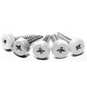 White Poly Top Screws (Pack 12) - TESTTTTT!!!!! 
