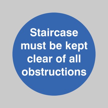 Staircase Must be Kept Clear - Floor Graphic - TESTTTTT!!!!! Staircase Must be Kept Clear - Floor Graphic - TESTTTTT!!!!!