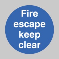 Fire Escape Keep Clear - Floor Graphic - TESTTTTT!!!!! Fire Escape Keep Clear - Floor Graphic - TESTTTTT!!!!!