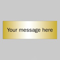 Custom - Brushed Brass Effect Sign - 300 x 100mm - TESTTTTT!!!!! 