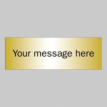 Custom - Brushed Brass Effect Sign - 300 x 100mm - TESTTTTT!!!!! 