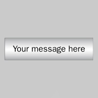 Custom - Brushed Aluminium Effect Sign - 140 x 35mm - TESTTTTT!!!!! 