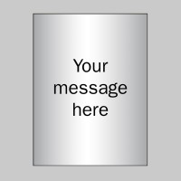 Custom - Brushed Aluminium Effect Sign - 150 x 200mm - TESTTTTT!!!!! 