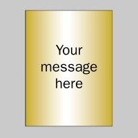 Custom - Brushed Brass Effect Sign - 150 x 200mm - TESTTTTT!!!!! 