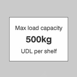 Max load Capacity 500kg UDL Per Shelf - TESTTTTT!!!!! Max load Capacity 500kg UDL Per Shelf - TESTTTTT!!!!!