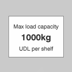 Max load Capacity 1000kg UDL Per Shelf - TESTTTTT!!!!! Max load Capacity 1000kg UDL Per Shelf - TESTTTTT!!!!!