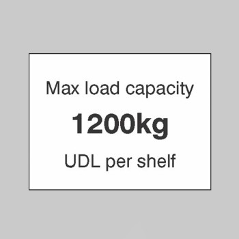 Max load Capacity 1200kg UDL Per Shelf - TESTTTTT!!!!! Max load Capacity 1200kg UDL Per Shelf - TESTTTTT!!!!!
