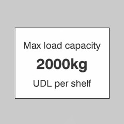 Max load Capacity 2000kg UDL Per Shelf - TESTTTTT!!!!! Max load Capacity 2000kg UDL Per Shelf - TESTTTTT!!!!!