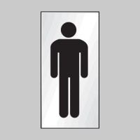 Gents Symbol - Engraved - Aluminium / Brass Effect - TESTTTTT!!!!! Gents Symbol - Engraved - Aluminium / Brass Effect - TESTTTTT!!!!!