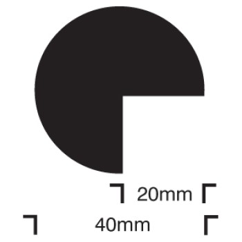 Impact Protection - Semi-circular 40 / 40 - Self Adhesive - TESTTTTT!!!!! 