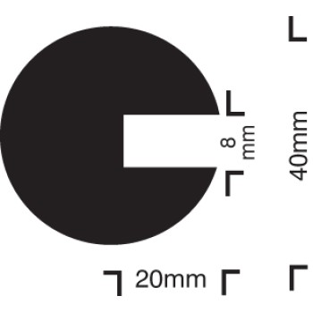 Impact Protection - Semi-Circular 40 / 40 / 8 - Push On - TESTTTTT!!!!! Impact Protection - Semi-Circular 40 / 40 / 8 - Push On - TESTTTTT!!!!!