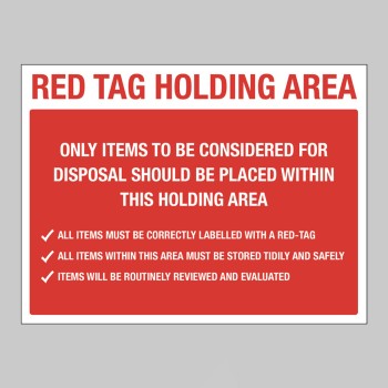Red Tag Holding Area Items for Disposal - TESTTTTT!!!!! Red Tag Holding Area Items for Disposal - TESTTTTT!!!!!
