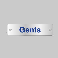 Gents - Aluminium Visual Impact Sign with Stand-off Locators - TESTTTTT!!!!! Gents - Aluminium Visual Impact Sign with Stand-off Locators - TESTTTTT!!!!!